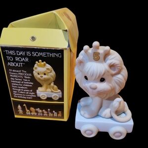 Precious Moments "This Day Is Something To Roar About"  Birthday Train series  5
